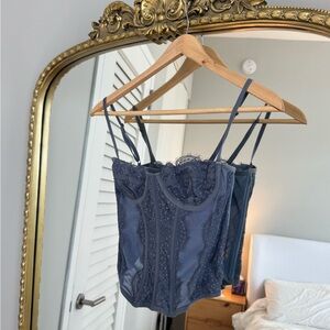 Urban Outfitters Blue Modern Love Corset